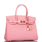 Hermes Rose Confetti Chevre Birkin 30cm Gold Hardware Deposit JW