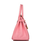 Hermes Rose Confetti Chevre Birkin 30cm Gold Hardware Deposit JW