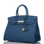 Hermes Deep Blue Togo Birkin 35cm Gold Hardware
