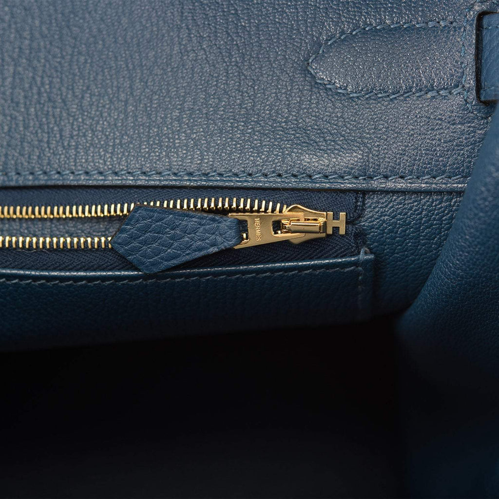 Hermes Deep Blue Togo Birkin 35cm Gold Hardware