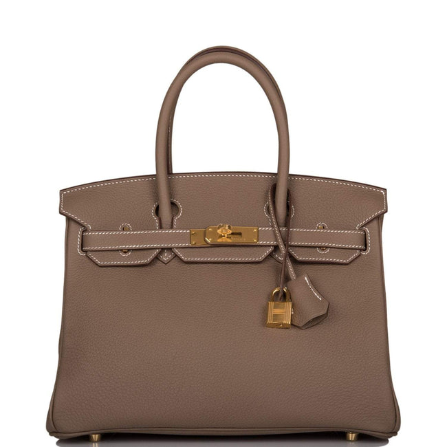 Hermes Etoupe Togo Birkin 30cm Gold Hardware Hover Image