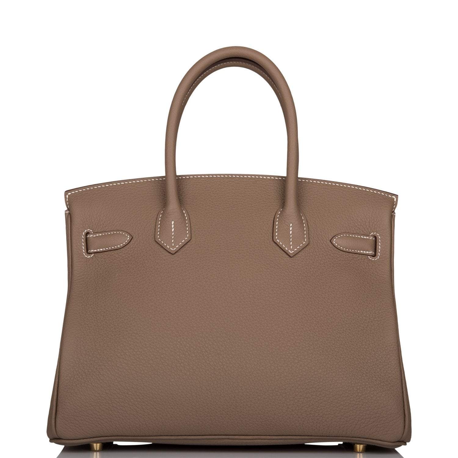 Hermes Etoupe Togo Birkin 30cm Gold Hardware