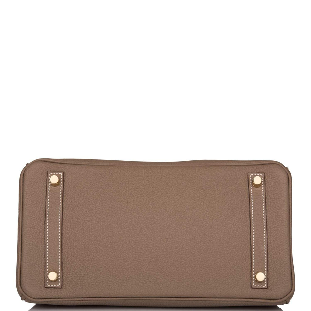 Hermes Etoupe Togo Birkin 30cm Gold Hardware