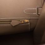 Hermes Etoupe Togo Birkin 30cm Gold Hardware