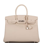 Hermes Craie Epsom Birkin 35cm Palladium Hardware