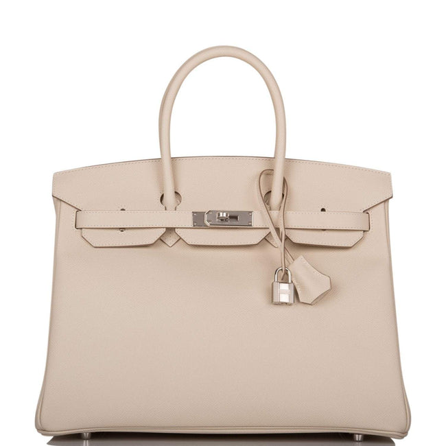 Hermes Craie Epsom Birkin 35cm Palladium Hardware Hover Image
