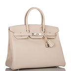 Hermes Craie Epsom Birkin 35cm Palladium Hardware