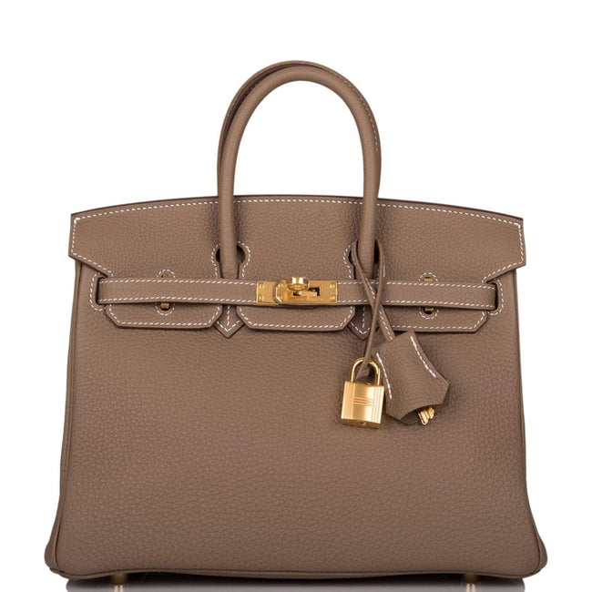 Hermes Birkin 25 Etoupe Togo Gold Hardware Hover Image
