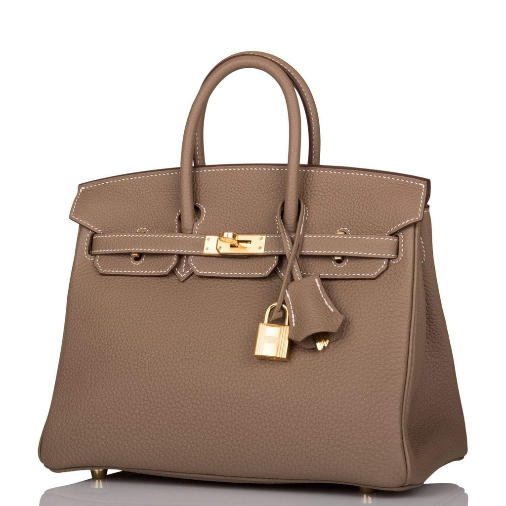 Hermes Birkin 25 Etoupe Togo Gold Hardware