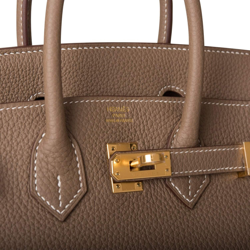 Hermes Birkin 25 Etoupe Togo Gold Hardware