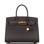 Hermes Graphite Veau Madame Sellier Birkin 30cm Gold Hardware