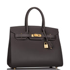 Hermes Graphite Veau Madame Sellier Birkin 30cm Gold Hardware