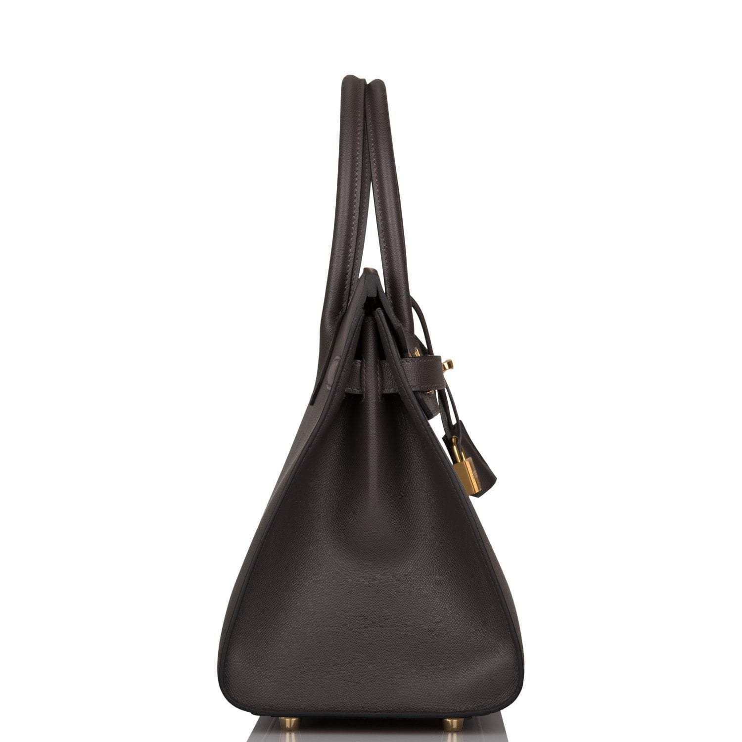 Hermes Graphite Veau Madame Sellier Birkin 30cm Gold Hardware