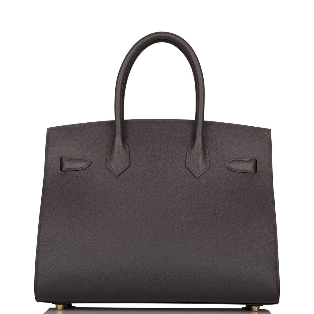Hermes Graphite Veau Madame Sellier Birkin 30cm Gold Hardware