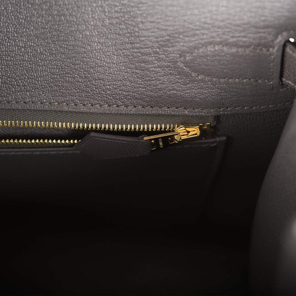 Hermes Graphite Veau Madame Sellier Birkin 30cm Gold Hardware