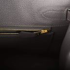Hermes Graphite Veau Madame Sellier Birkin 30cm Gold Hardware