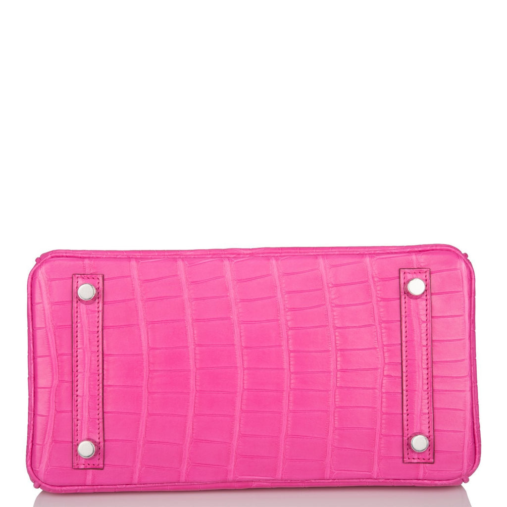 Hermes Birkin 25 Rose Shocking Matte Alligator Palladium Hardware