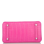 Hermes Birkin 25 Rose Shocking Matte Alligator Palladium Hardware