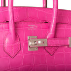 Hermes Birkin 25 Rose Shocking Matte Alligator Palladium Hardware