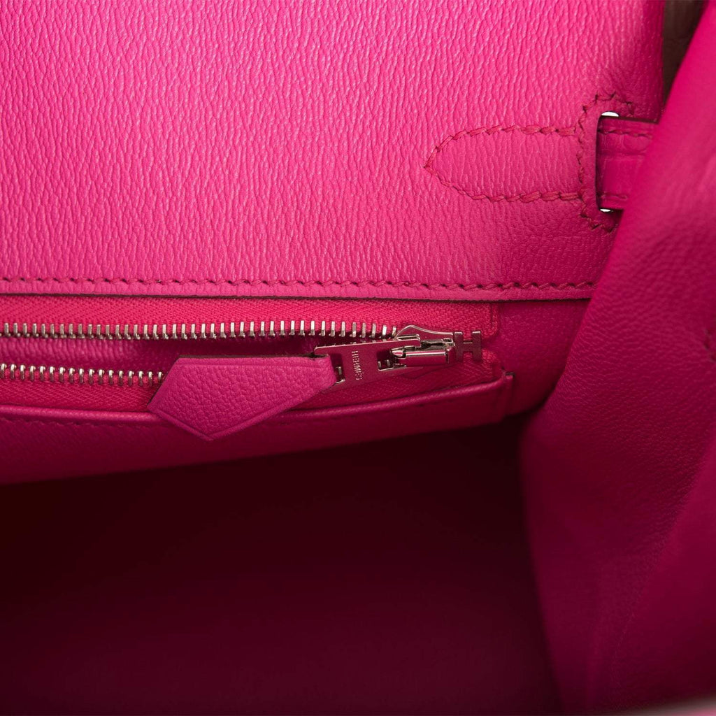 Hermes Birkin 25 Rose Shocking Matte Alligator Palladium Hardware