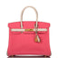 Hermes Birkin 30cm Bi-Color Craie and Rose Azalee Epsom Brushed Gold Hardware