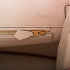 Hermes Birkin 30cm Bi-Color Craie and Rose Azalee Epsom Brushed Gold Hardware