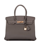 Hermes Etain Togo Birkin 30cm Rose Gold Hardware