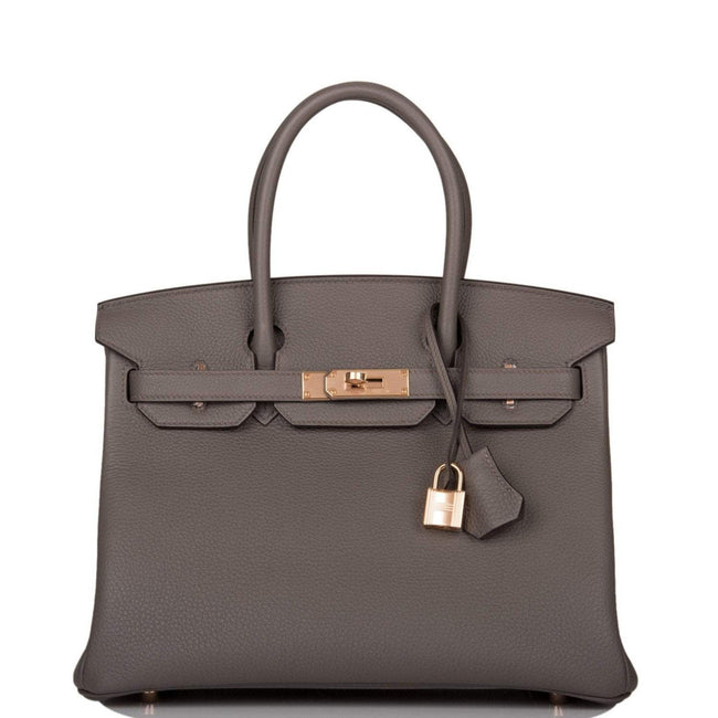 Hermes Etain Togo Birkin 30cm Rose Gold Hardware Hover Image