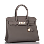 Hermes Etain Togo Birkin 30cm Rose Gold Hardware