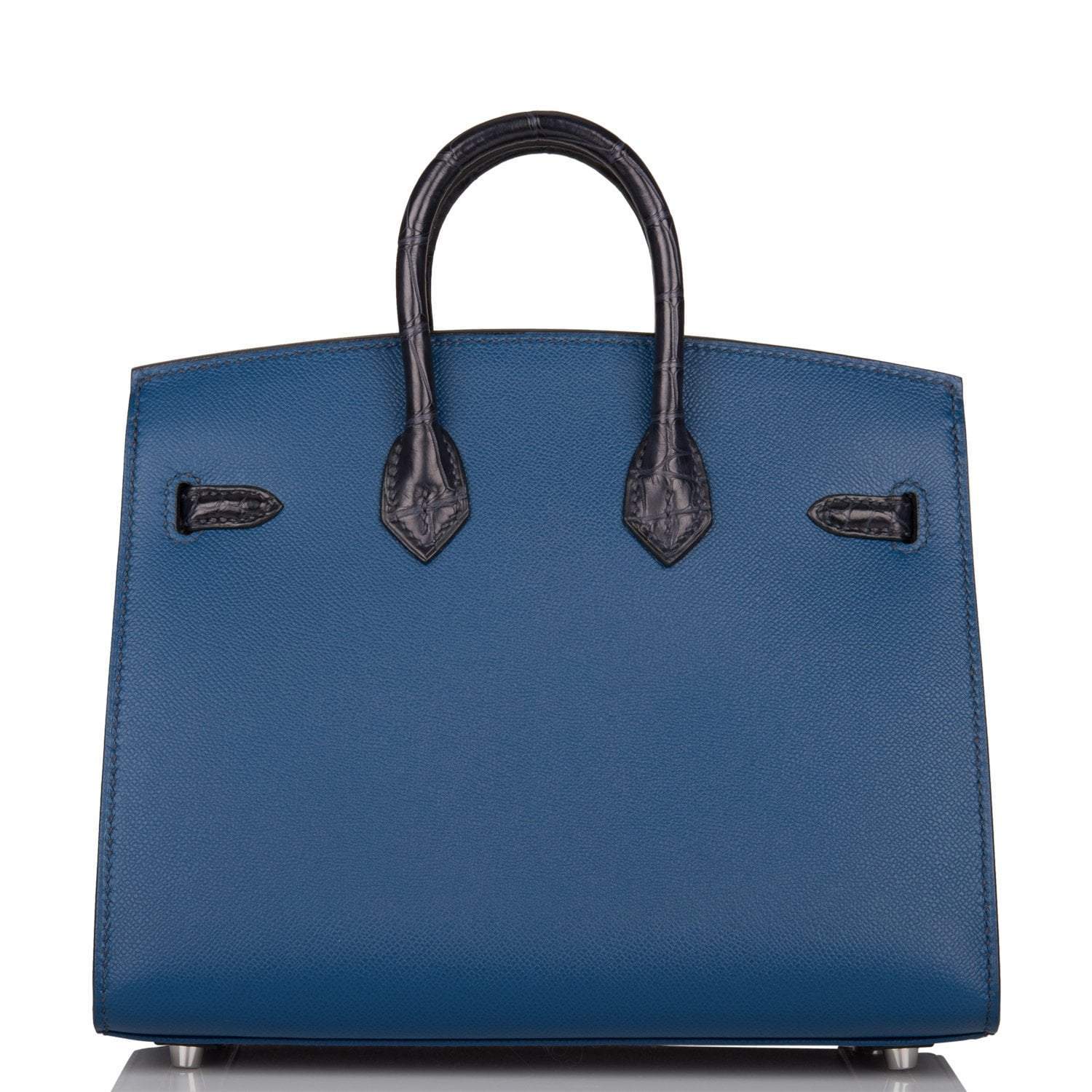 Hermes Bleu Sac Birkin Faubourg 20cm Palladium Hardware
