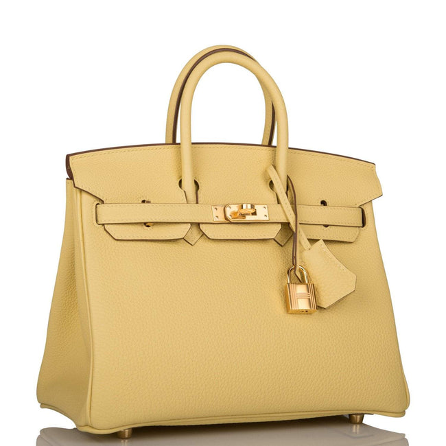 Hermes Birkin 25 Jaune Poussin Togo Gold Hardware Hover Image
