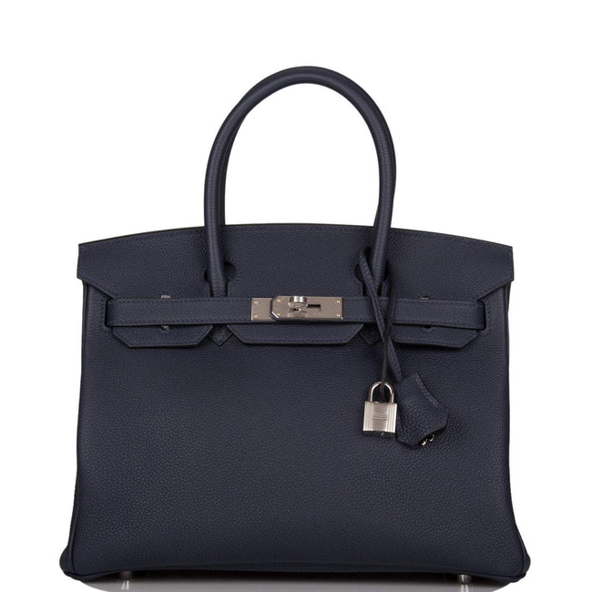 Hermes Bleu Nuit Togo Birkin 30cm Palladium Hardware Main Image