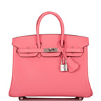 Hermes Birkin 25 Rose D'Ete Swift Palladium Hardware