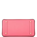 Hermes Birkin 30cm Bi-Color Rose Azalee and Bordeaux Epsom Gold Hardware