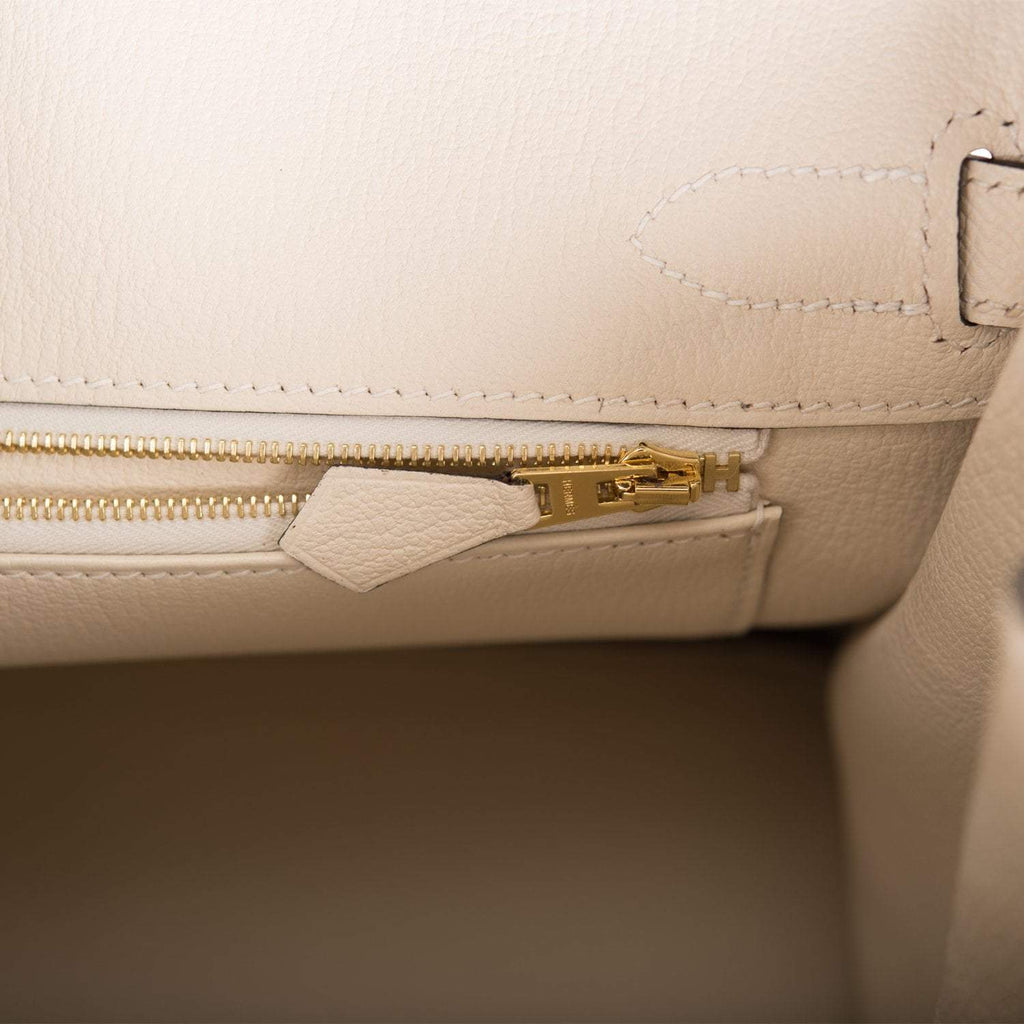 Hermes Birkin 30cm Brushed Gold Hardware Bi-Color Black and Craie Epsom