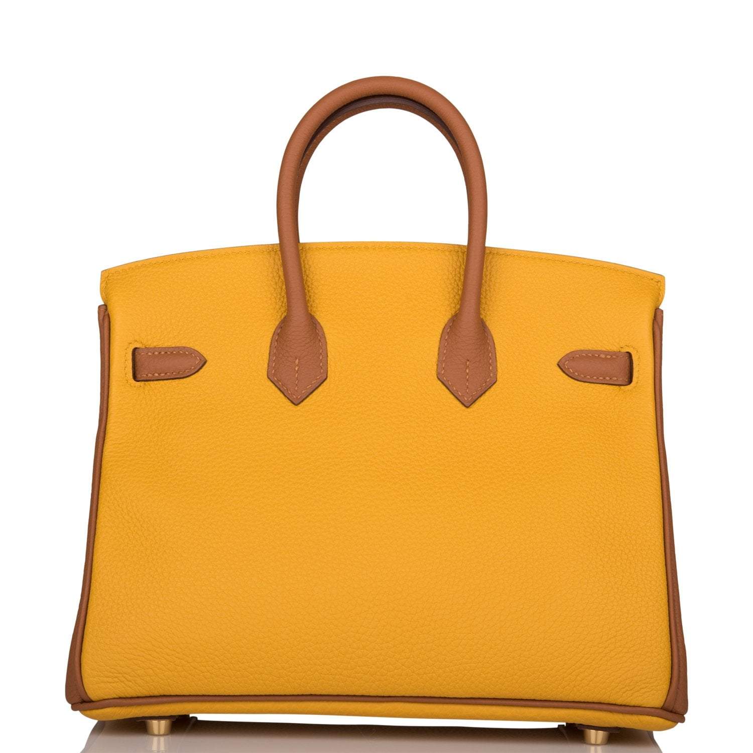 Hermes Birkin 25 Jaune Ambre and Gold Togo Permabrass Hardware