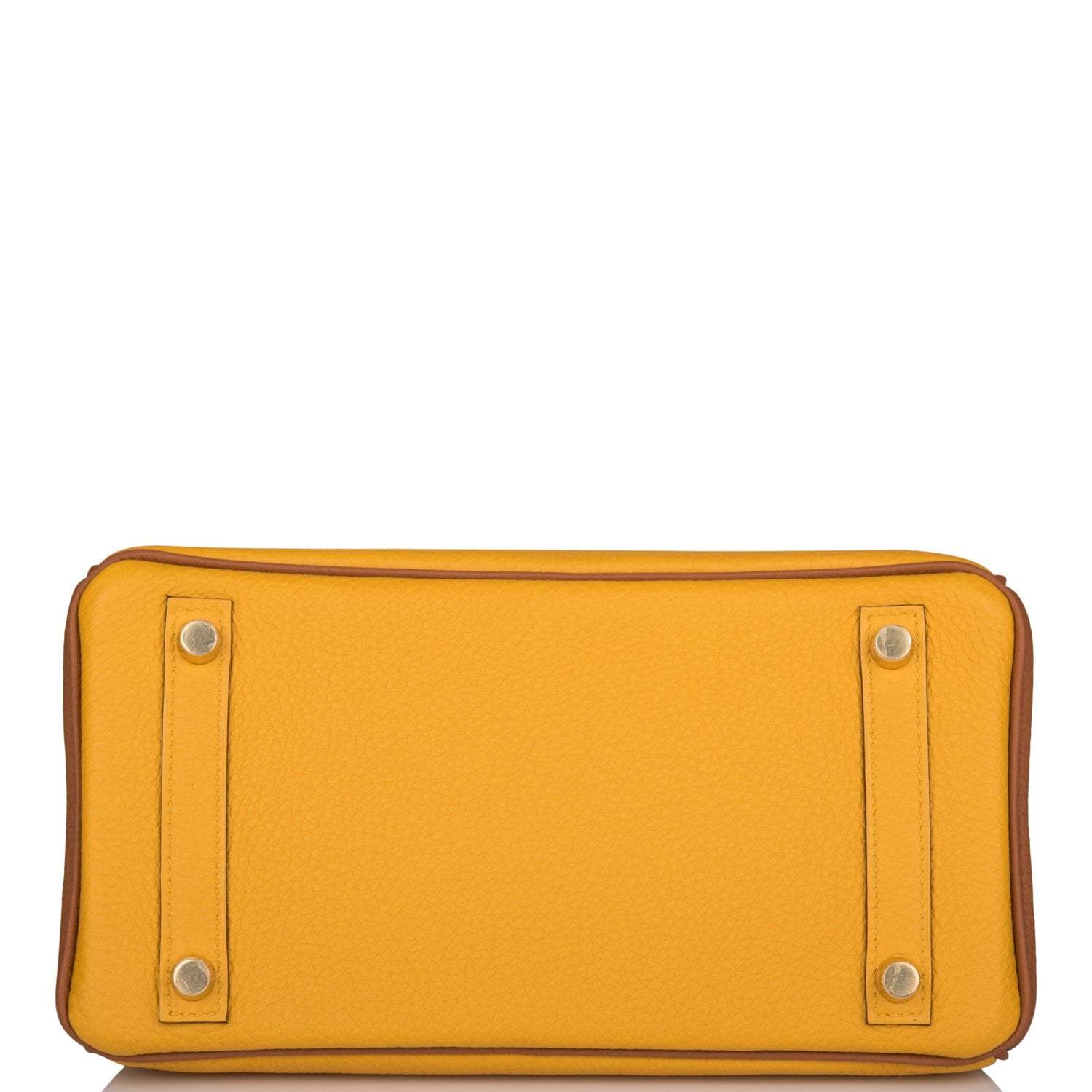 Hermes Birkin 25 Jaune Ambre and Gold Togo Permabrass Hardware