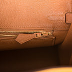 Hermes Birkin 25 Jaune Ambre and Gold Togo Permabrass Hardware