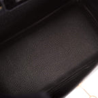 Hermes Black Shiny Niloticus Crocodile Birkin 25cm Gold Hardware