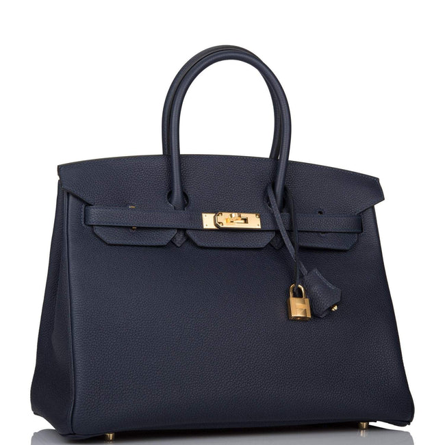 Hermes Bleu Nuit Togo Birkin 35cm Gold Hardware Main Image