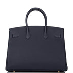Hermes Bleu Nuit Togo Birkin 35cm Gold Hardware