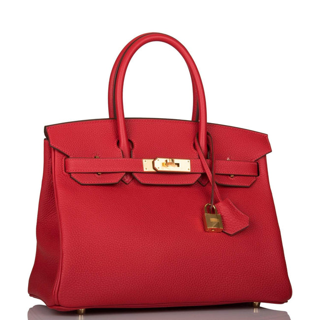 Hermes Birkin 30 Rouge Casaque Togo Gold Hardware Main Image