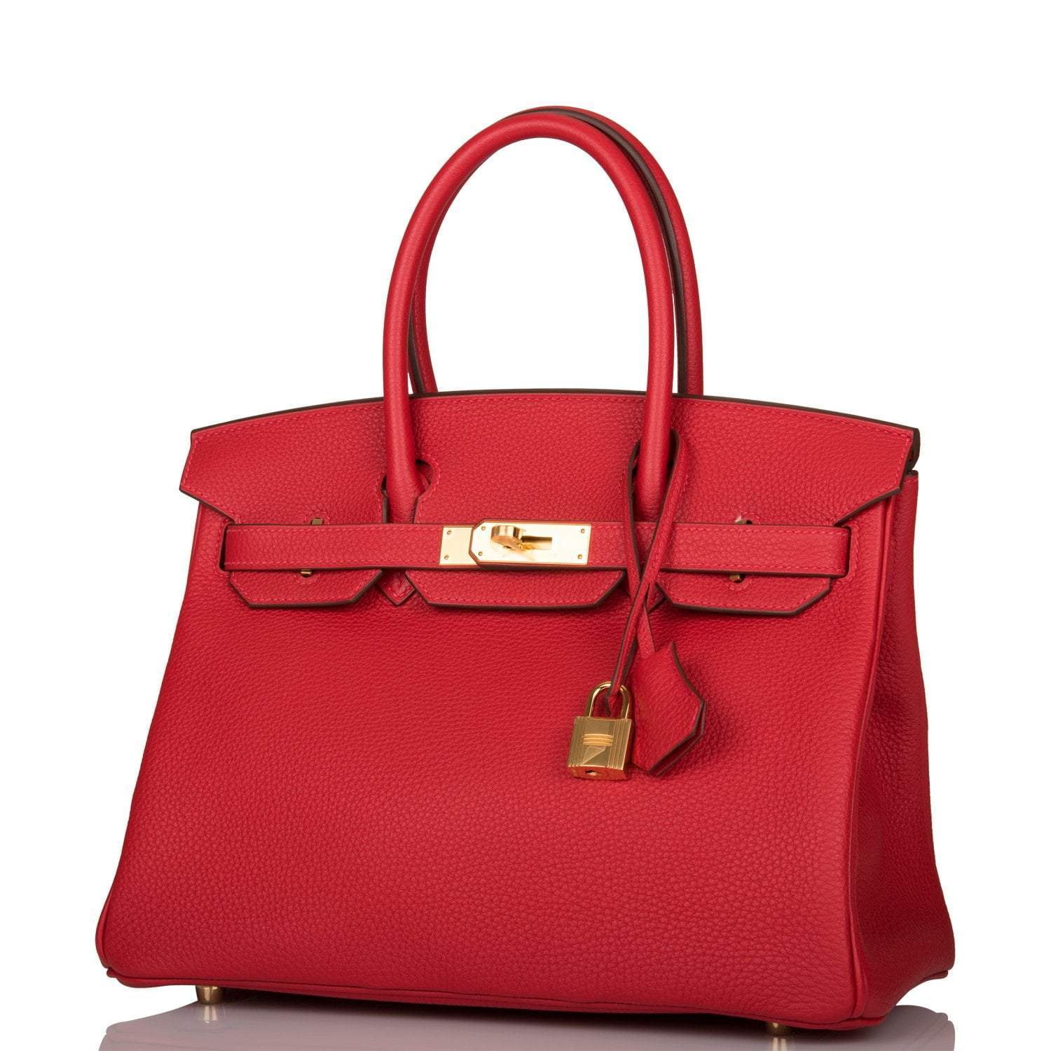 Hermes Birkin 30 Rouge Casaque Togo Gold Hardware