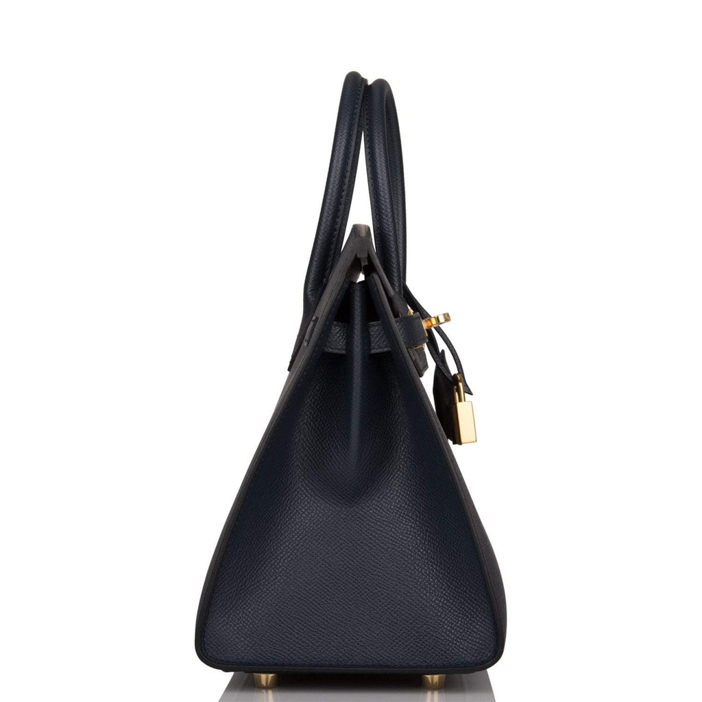 Hermes Birkin Sellier 25 Bleu Indigo Epsom Gold Hardware