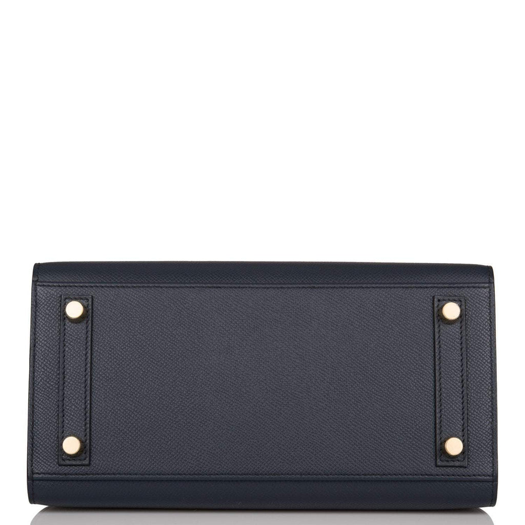 Hermes Birkin Sellier 25 Bleu Indigo Epsom Gold Hardware
