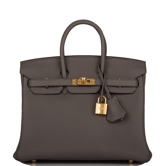 Hermes Birkin 25 Etain Togo Gold Hardware Main Image