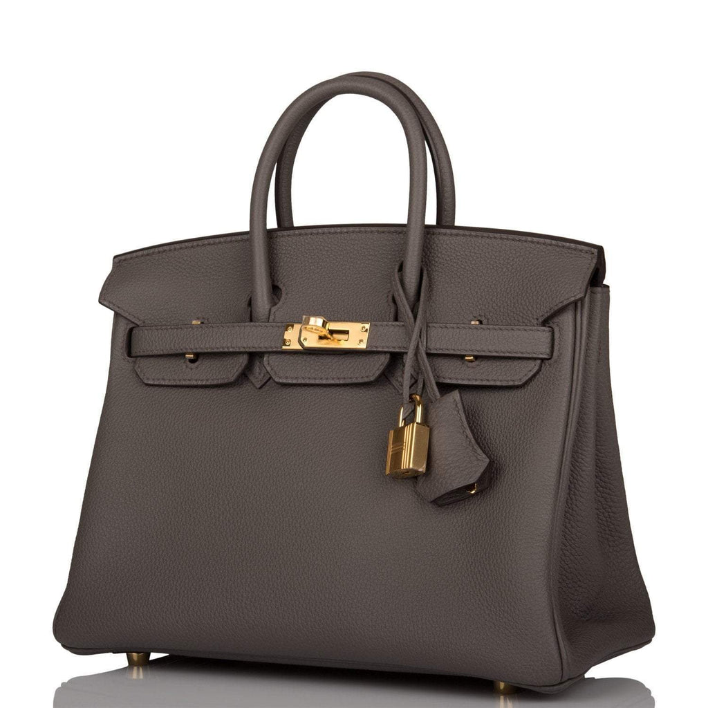Hermes Birkin 25 Etain Togo Gold Hardware