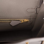 Hermes Birkin 25 Etain Togo Gold Hardware