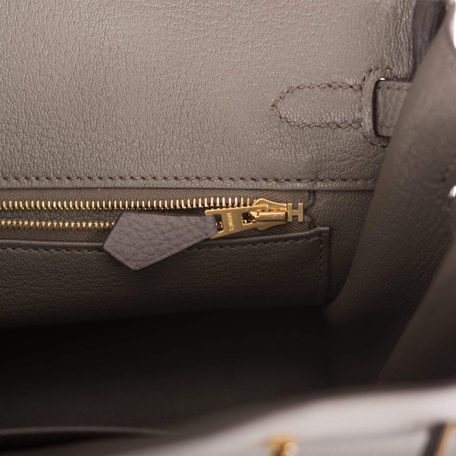 Hermes Birkin 25 Etain Togo Gold Hardware