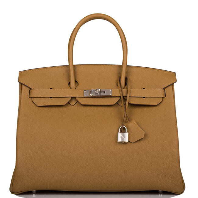 Hermes Birkin 35 Bronze D'Or Togo Palladium Hardware Hover Image